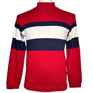Retro 90's Preppy Striped Turtleneck Sweater Nautica Men's XL Classic Fit Ribbed